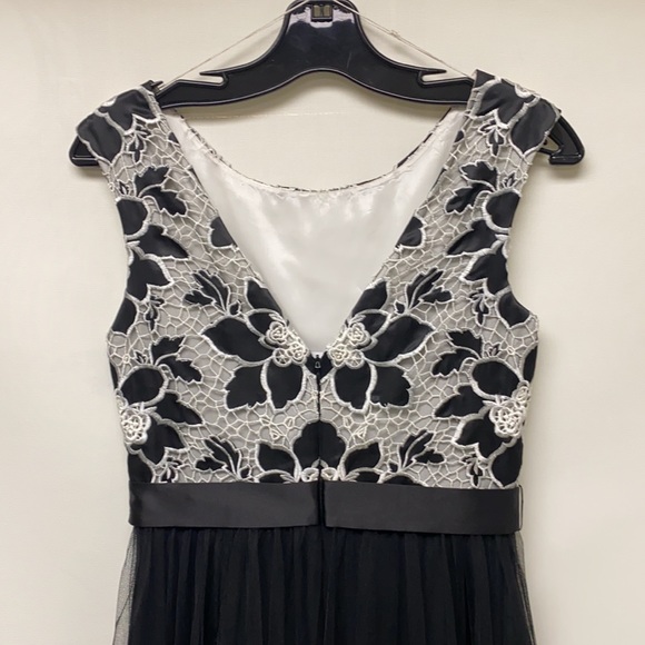 Aidan Mattox black and white tulle Gown - Picture 6 of 13